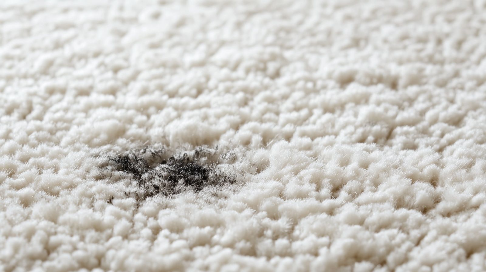 Burn Mark On White Carpet Closeup Damaged Carpet Requires Professional Cleaning And Repair