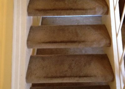 Before Staircase Carpet Cleaning