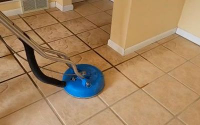 Tile High Pressure Steam Cleaning Process Image